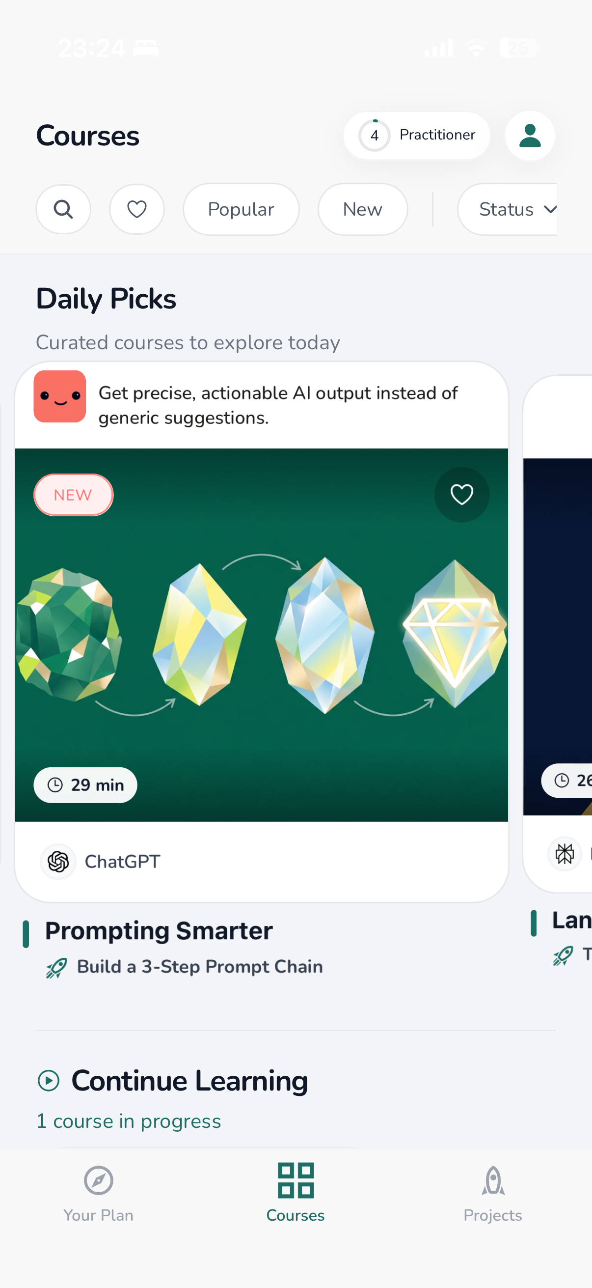 AI School App — Courses and Daily Picks